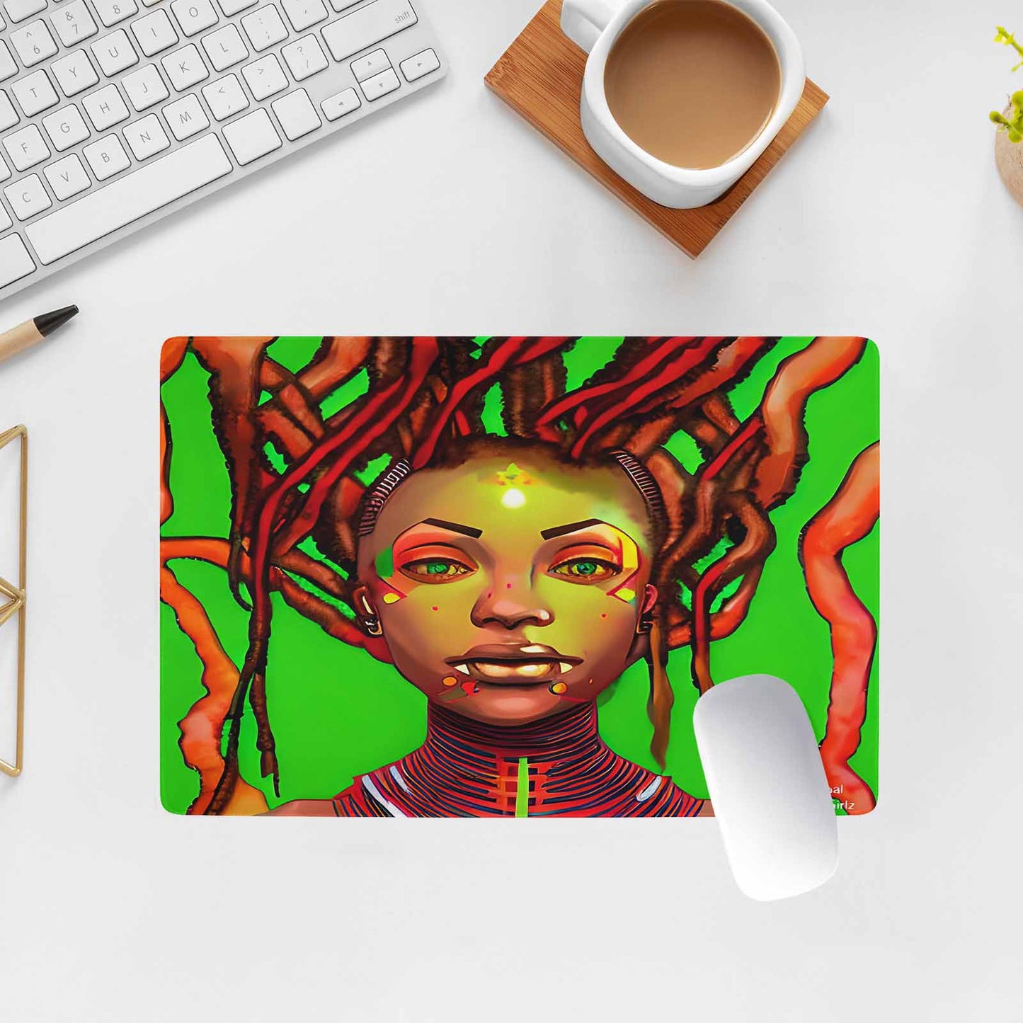 Dreads & Braids, 23 x 16 in amazing design mouse pad, Fulangiara 47