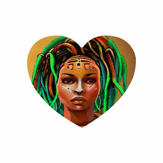 Dreads & Braids, heart shape mouse pad, Fulangiara 48