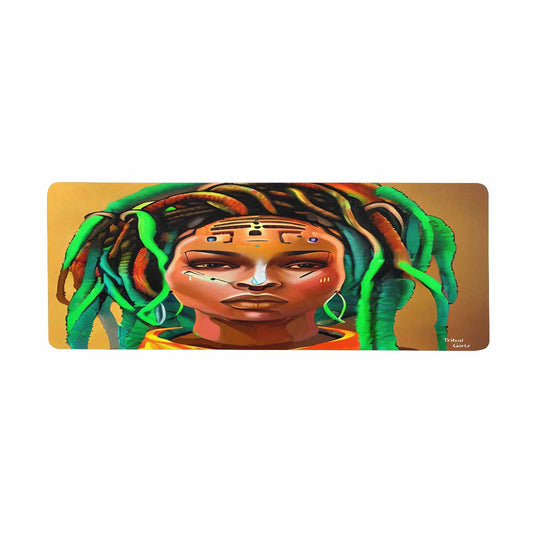 Dreads & Braids, 31 x 12 in large mouse pad, Fulangiara 48