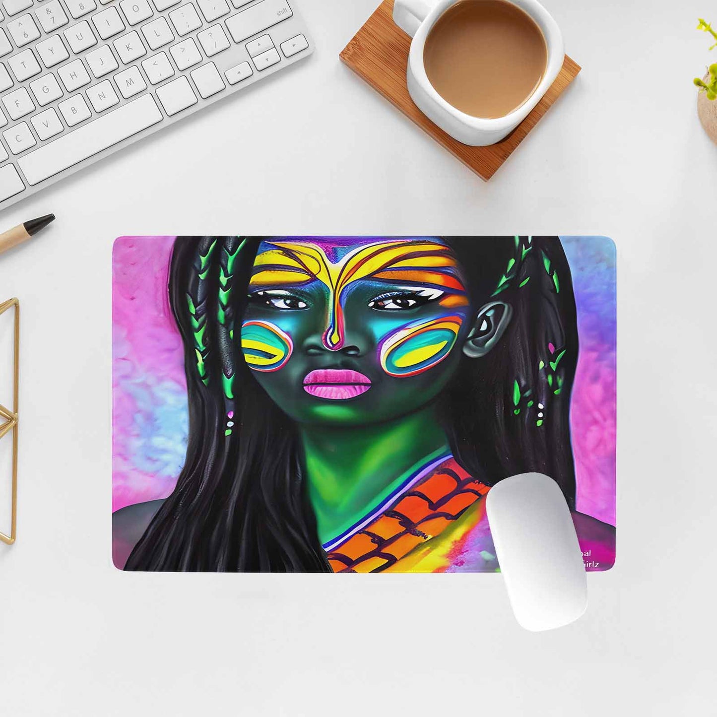 Dreads & Braids, 23 x 16 in amazing design mouse pad, Fulangiara 19