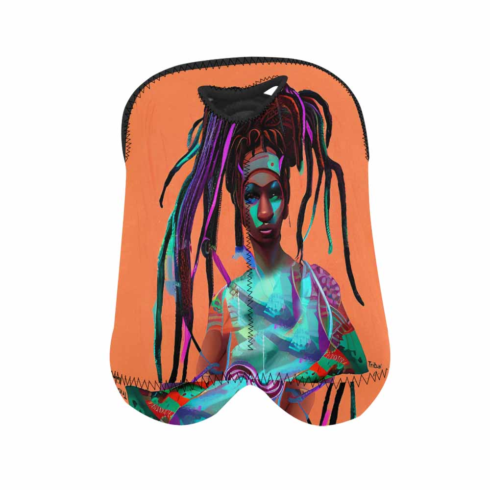 Dreads & Braids, 2 bottle wine bag, picnic or gift, african tribalgirlz Fulangiara 32