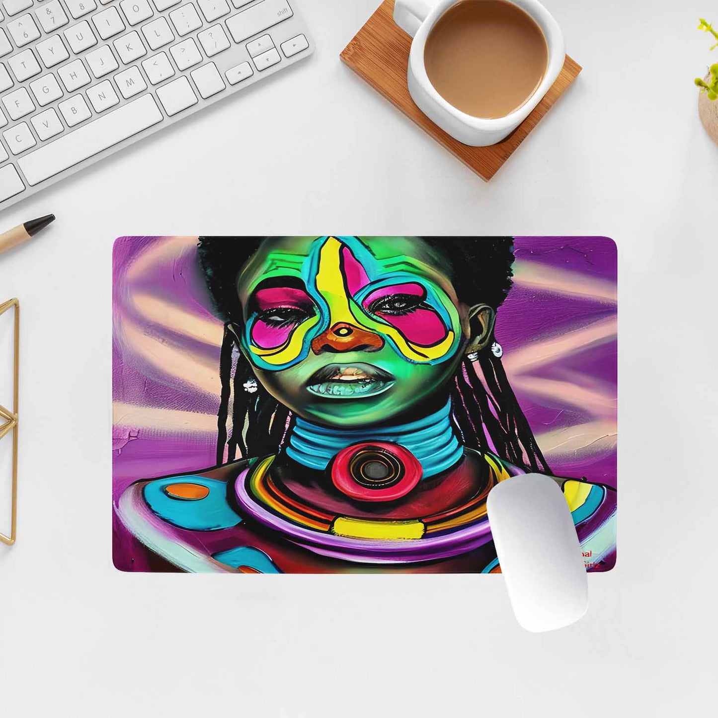 Dreads & Braids, 23 x 16 in amazing design mouse pad, Fulangiara 17