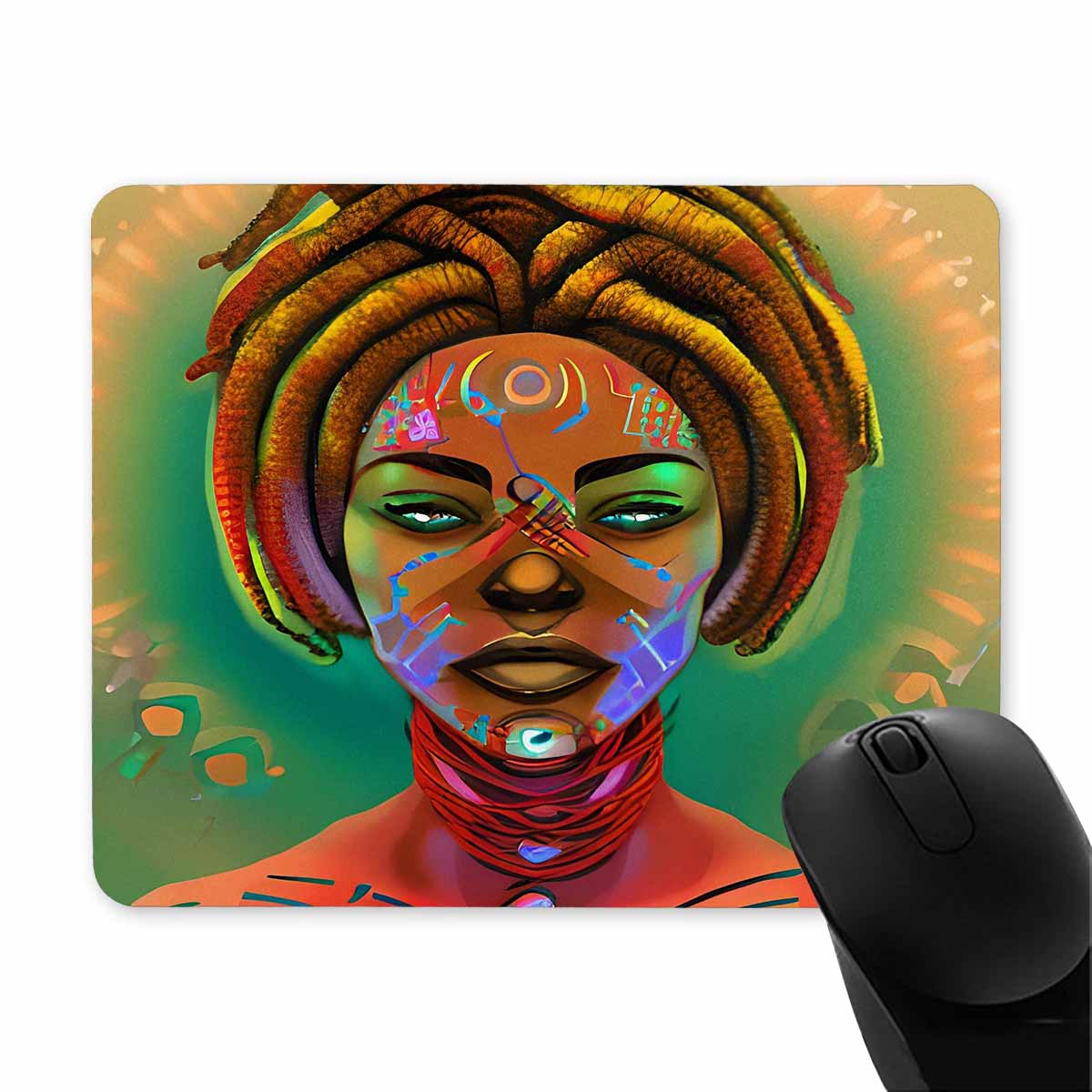 Dreads & Braids, 9 x 7 in amazing design mouse pad, Fulangiara 46