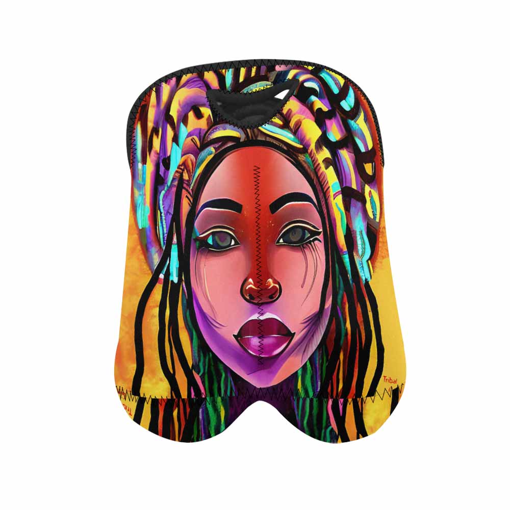 Dreads & Braids, 2 bottle wine bag, picnic or gift, african tribalgirlz Fulangiara 22