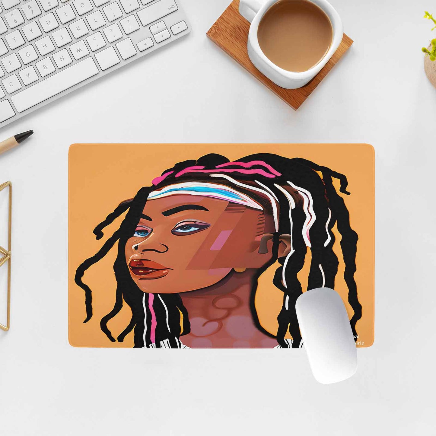 Dreads & Braids, 23 x 16 in amazing design mouse pad, Fulangiara 16