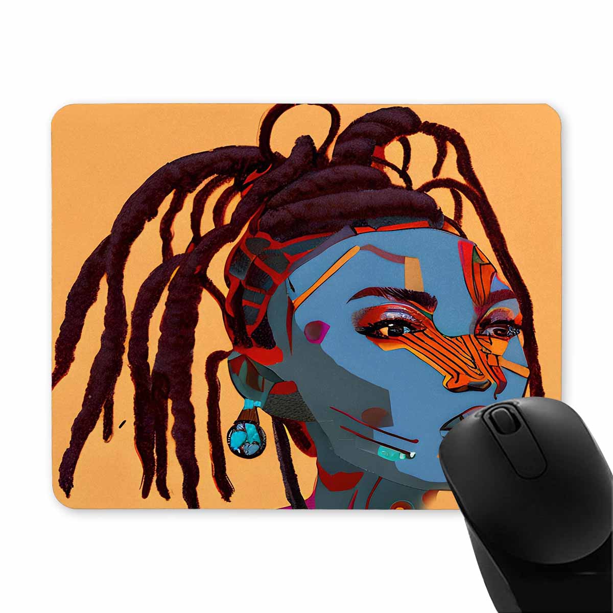 Dreads & Braids, 9 x 7 in amazing design mouse pad, Fulangiara 23