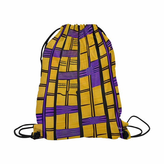 African artsy drawstring sling bag, design 34