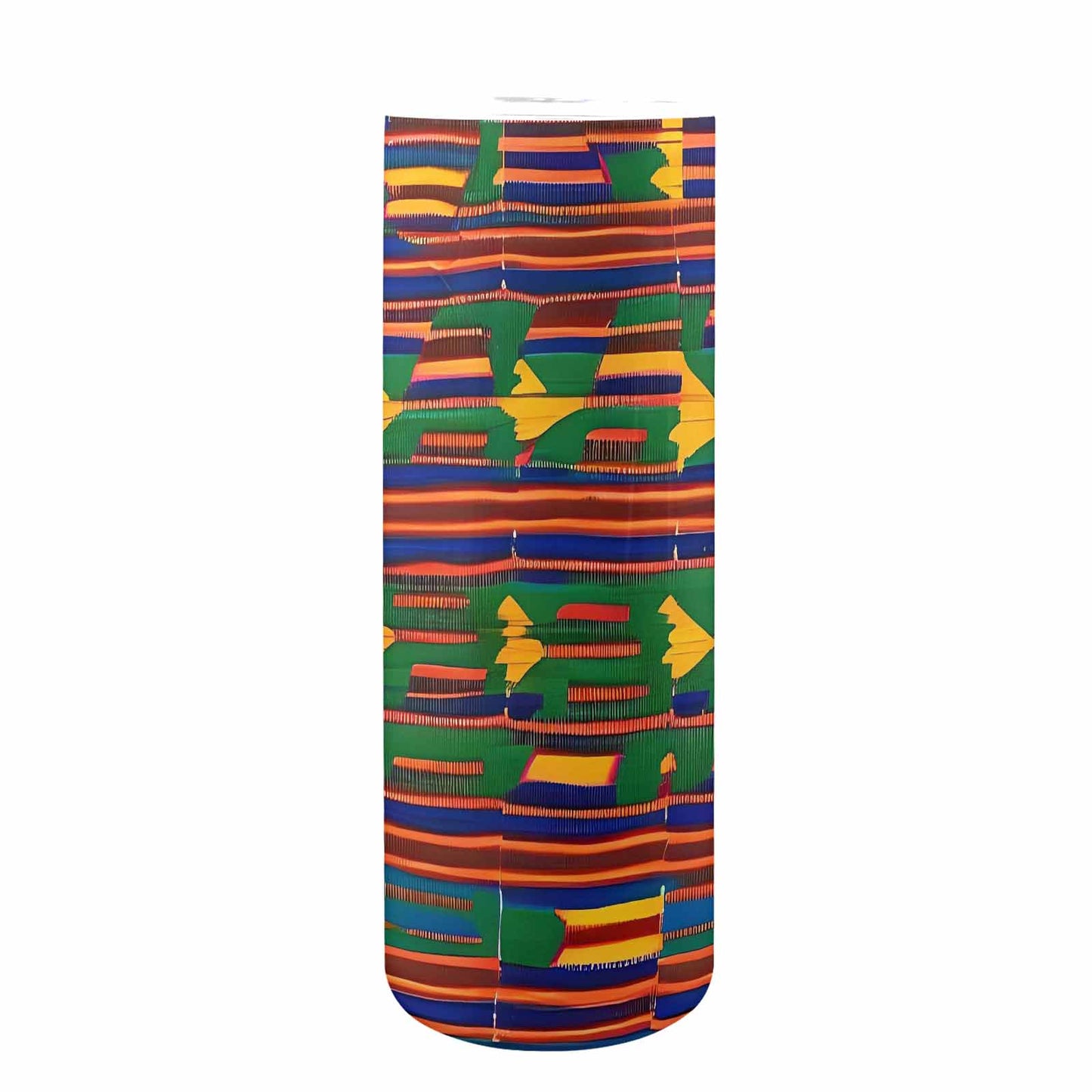 African Art, tall stainless steel insulated tumbler, travel mug, design 07