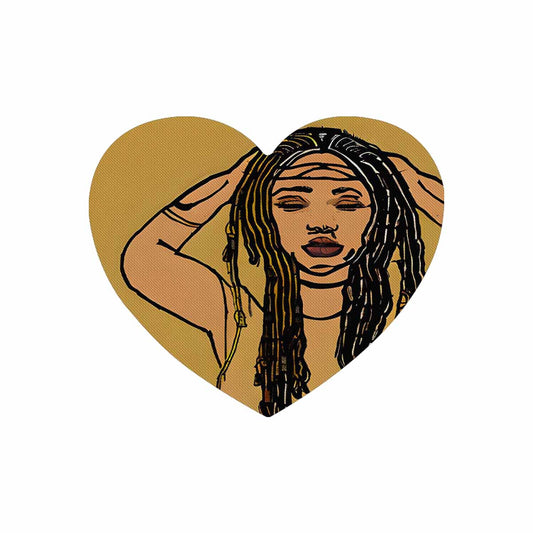 Dreads & Braids, heart shape mouse pad, Fulangiara 24