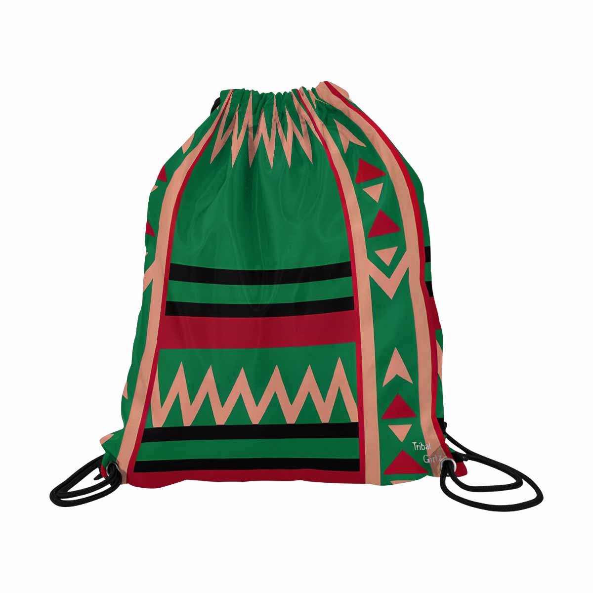 African artsy drawstring sling bag, design 15