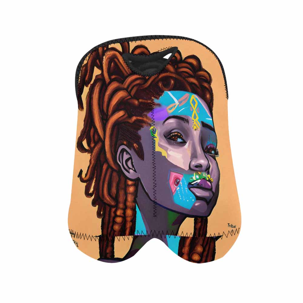 Dreads & Braids, 2 bottle wine bag, picnic or gift, african tribalgirlz Fulangiara 36