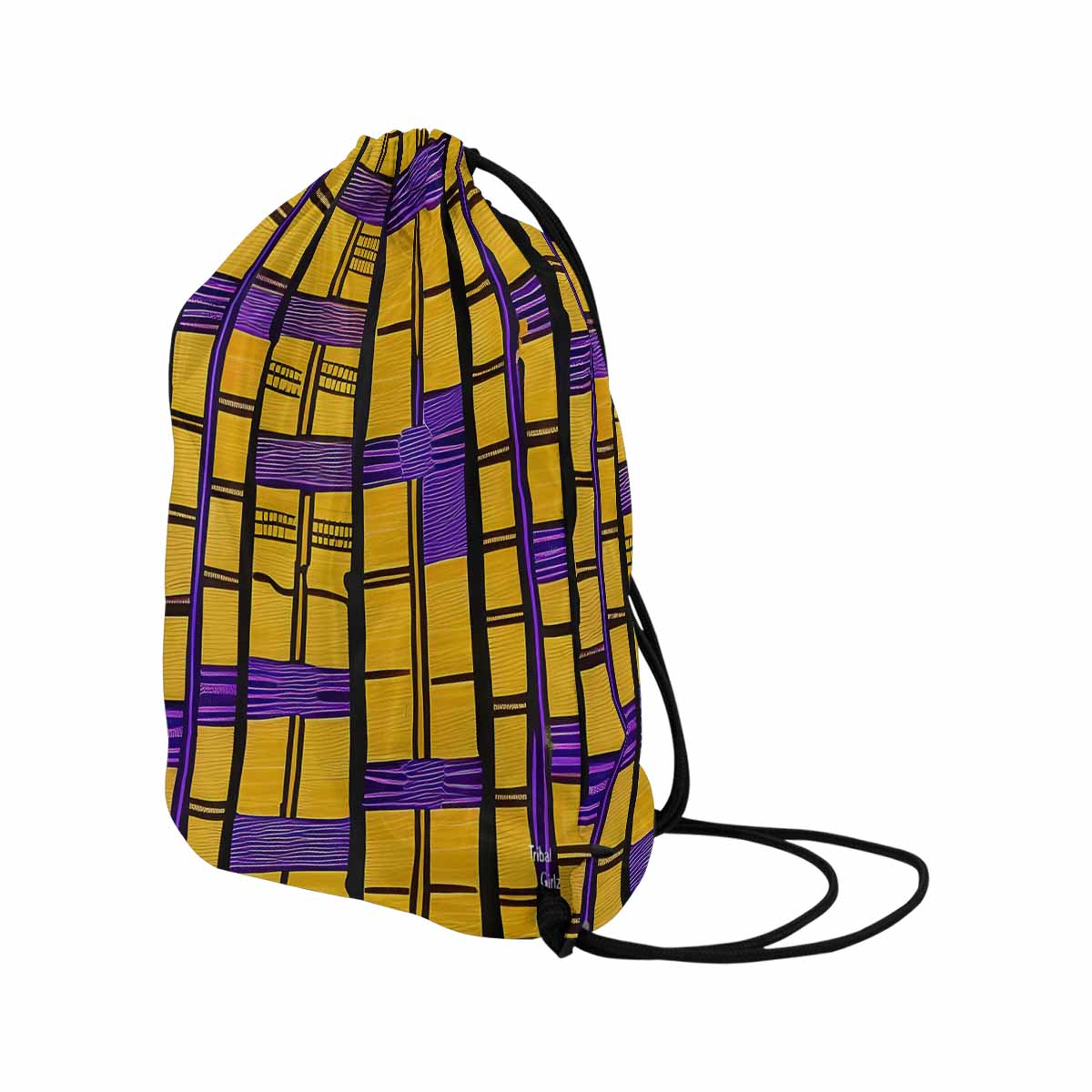 African artsy drawstring sling bag, design 34