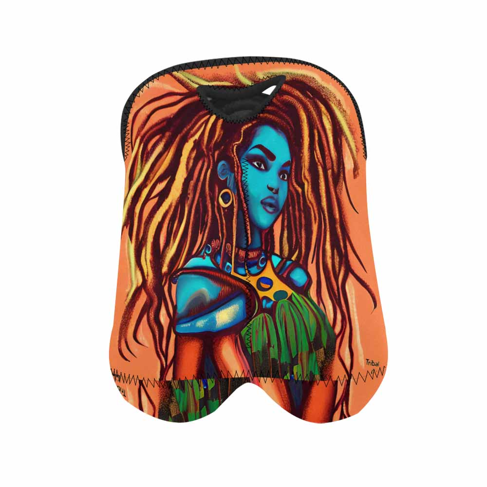 Dreads & Braids, 2 bottle wine bag, picnic or gift, african tribalgirlz Fulangiara 30