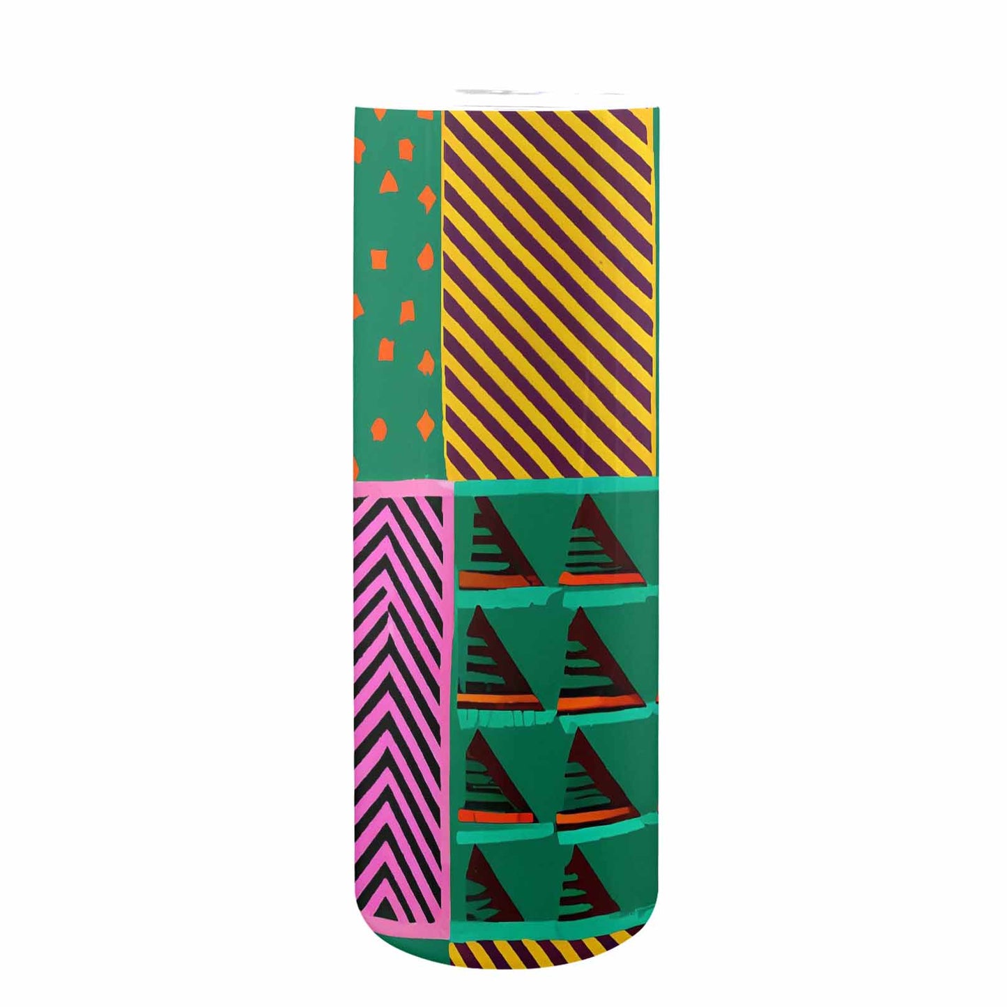 African Art, tall stainless steel insulated tumbler, travel mug, design 21