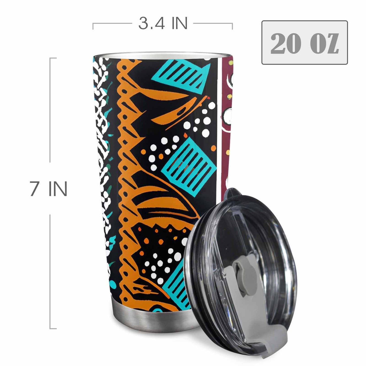 African Art, tumbler, mug, travel mug, design 36