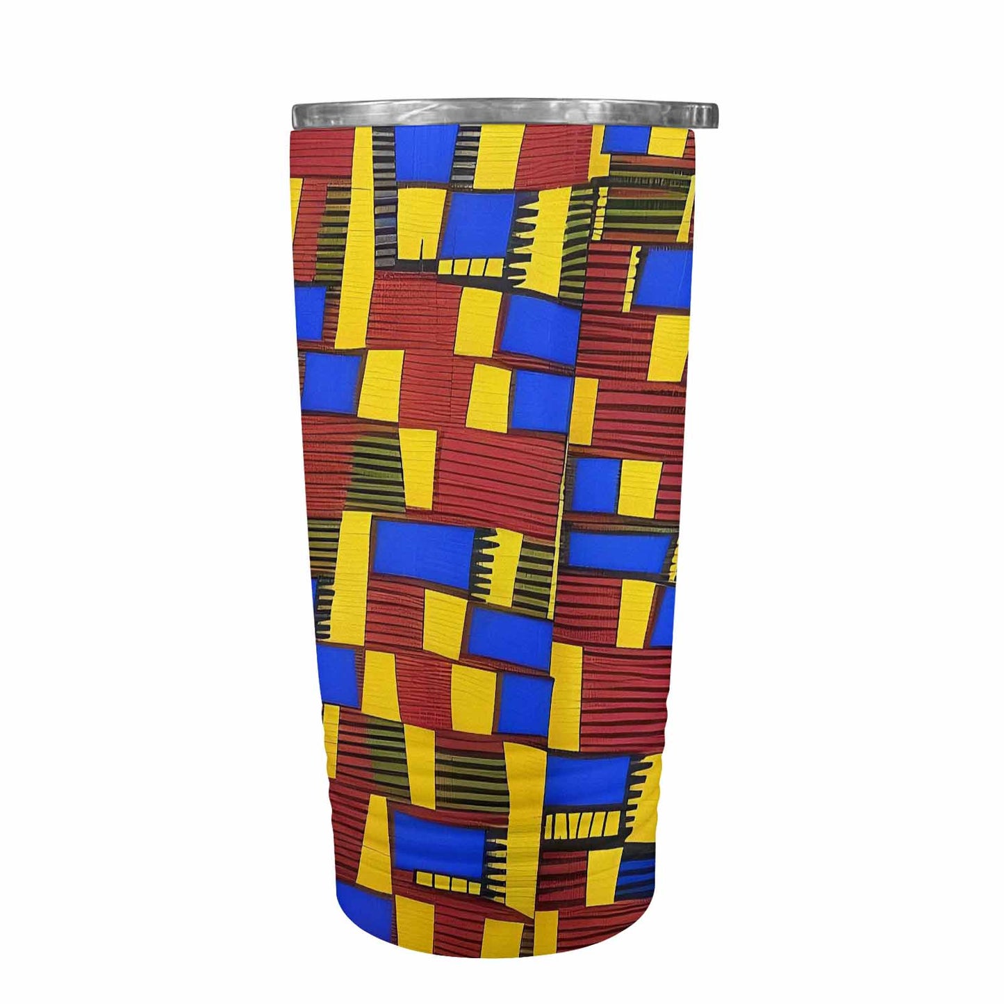 African Art, stainless steel insulated tumbler, travel mug, design 50