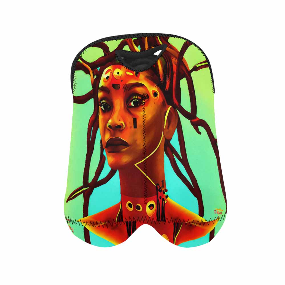 Dreads & Braids, 2 bottle wine bag, picnic or gift, african tribalgirlz Fulangiara 37