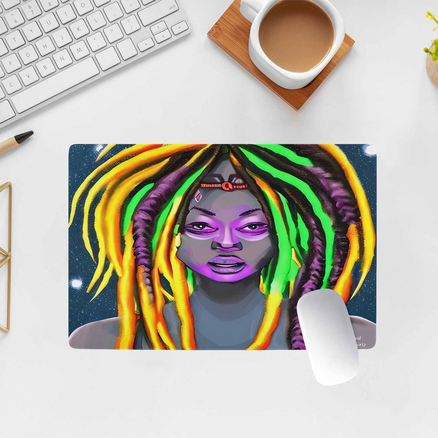 Dreads & Braids, 23 x 16 in amazing design mouse pad, Fulangiara 28