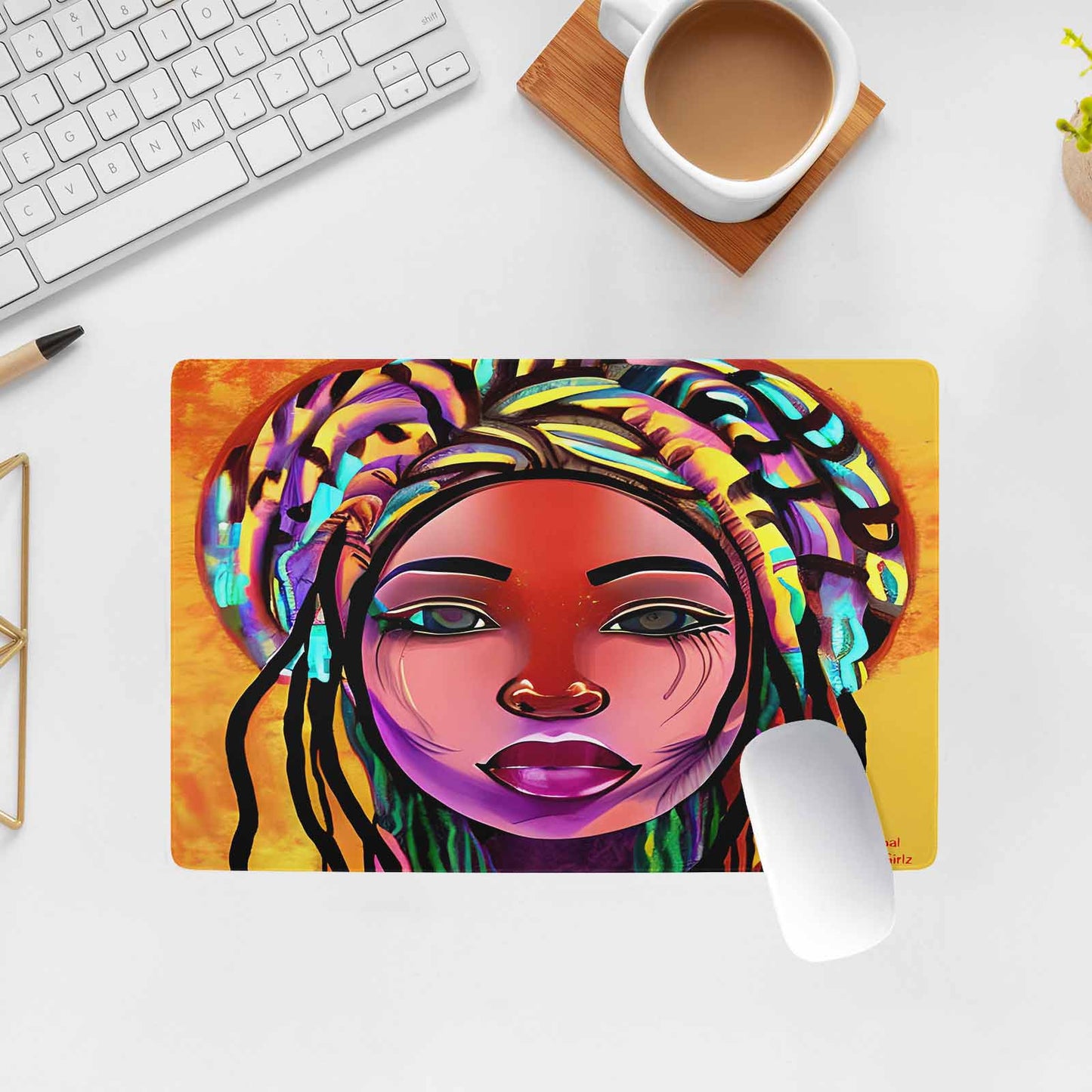 Dreads & Braids, 23 x 16 in amazing design mouse pad, Fulangiara 22