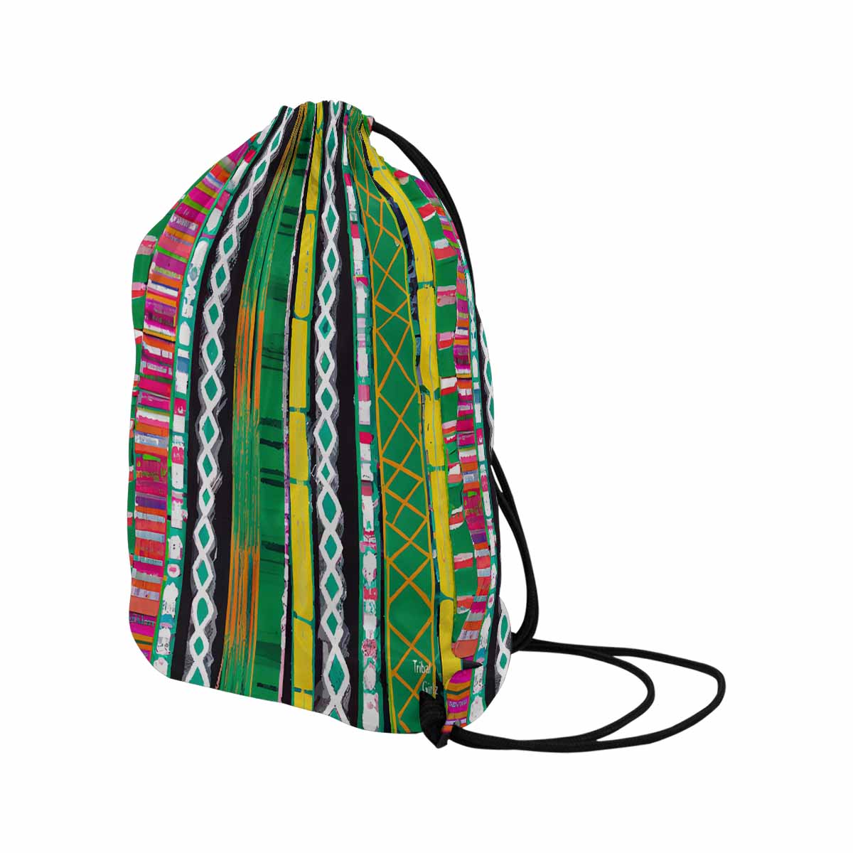 African artsy drawstring sling bag, design 48