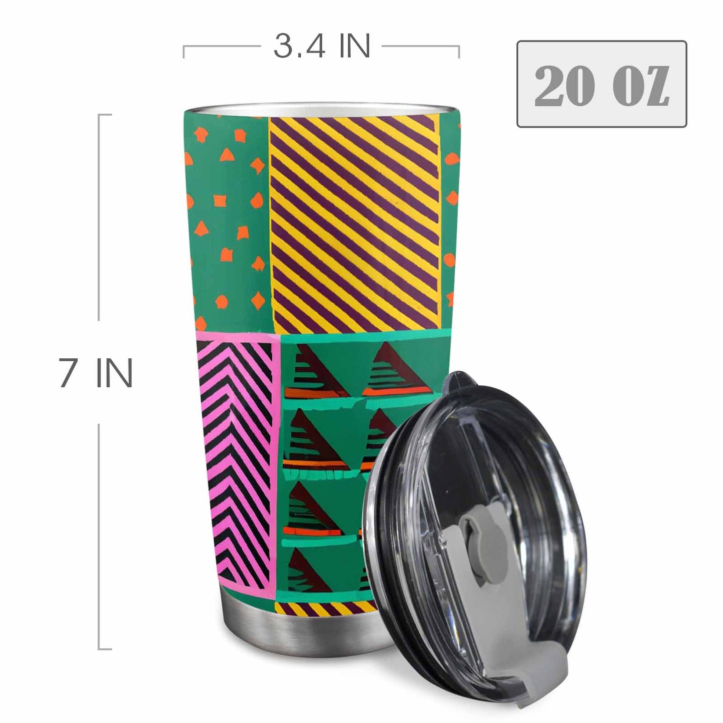 African Art, tumbler, mug, travel mug, design 21