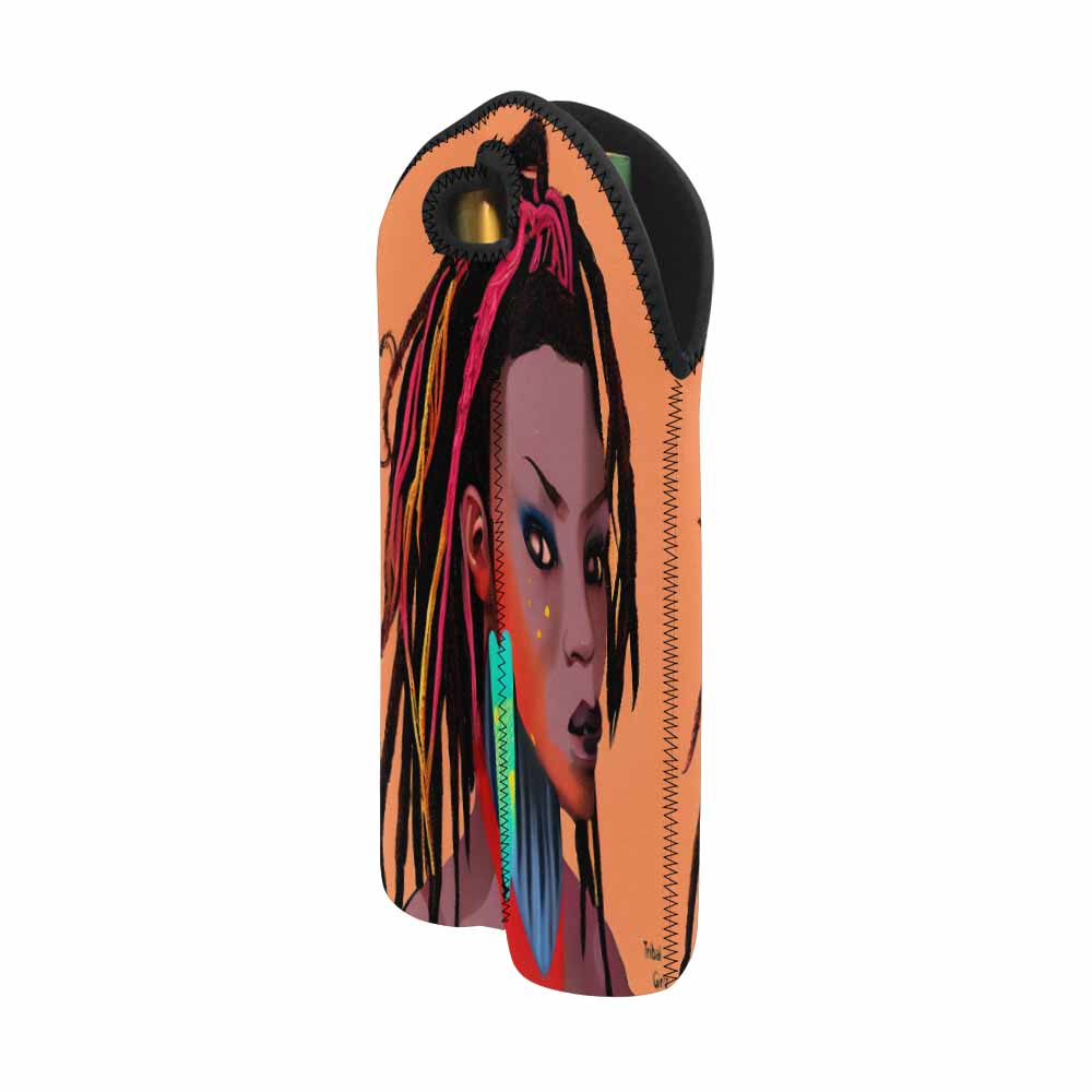 Dreads & Braids, 2 bottle wine bag, picnic or gift, african tribalgirlz Fulangiara 27