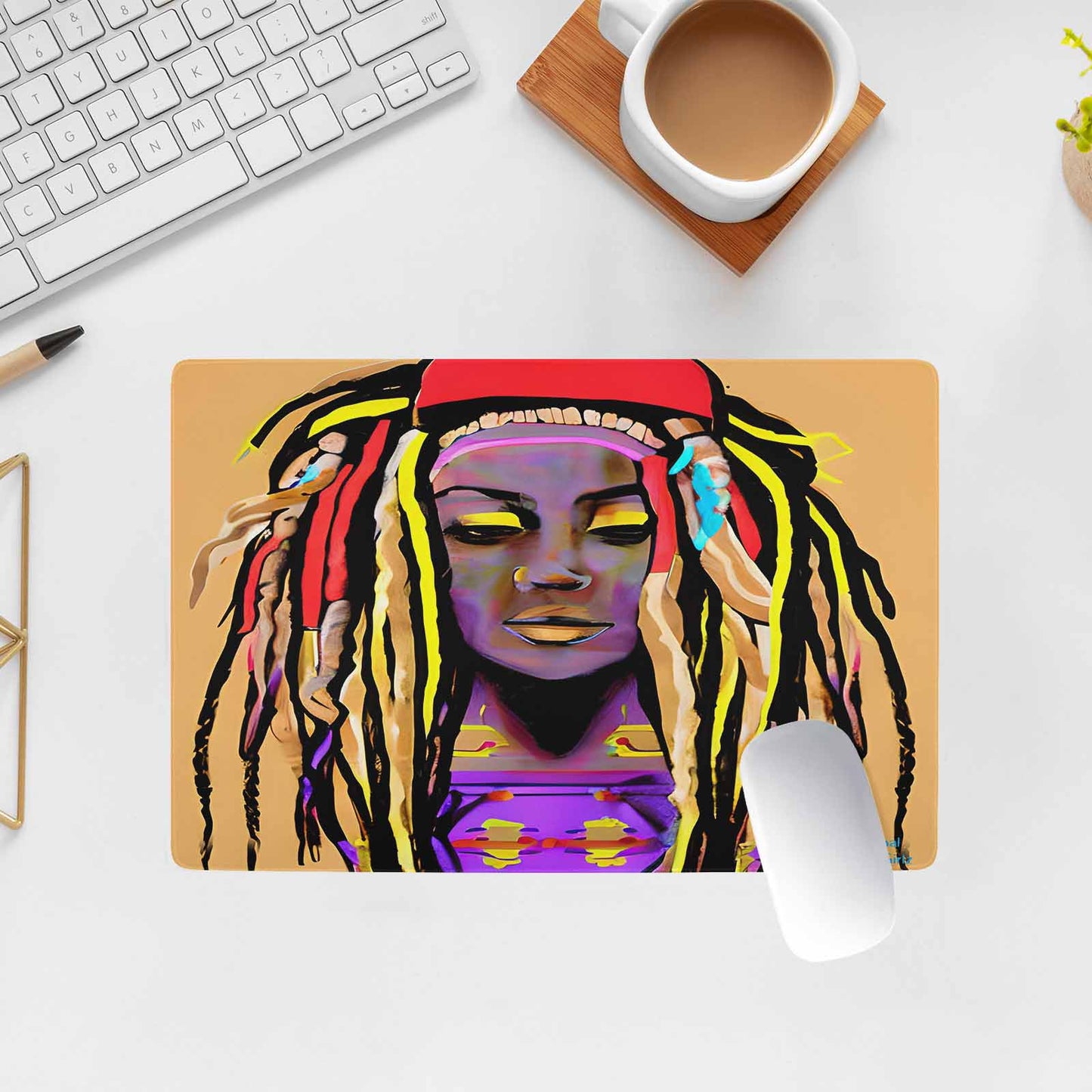 Dreads & Braids, 23 x 16 in amazing design mouse pad, Fulangiara 14