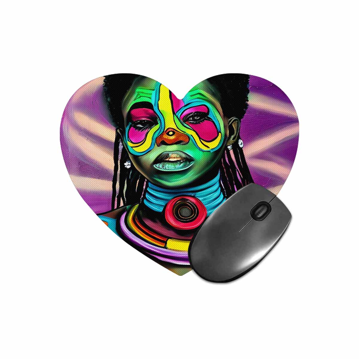 Dreads & Braids, heart shape mouse pad, Fulangiara 17