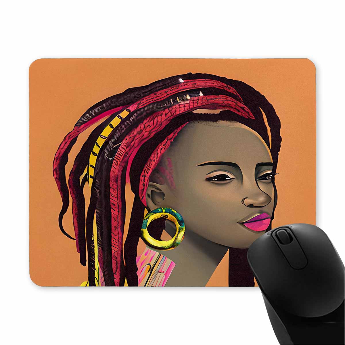 Dreads & Braids, 9 x 7 in amazing design mouse pad, Fulangiara 4