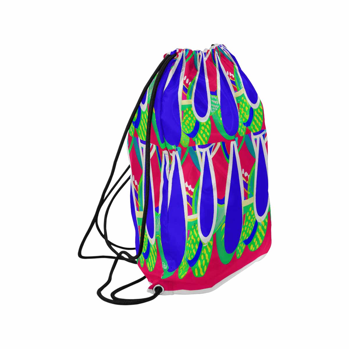 African artsy drawstring sling bag, design 33