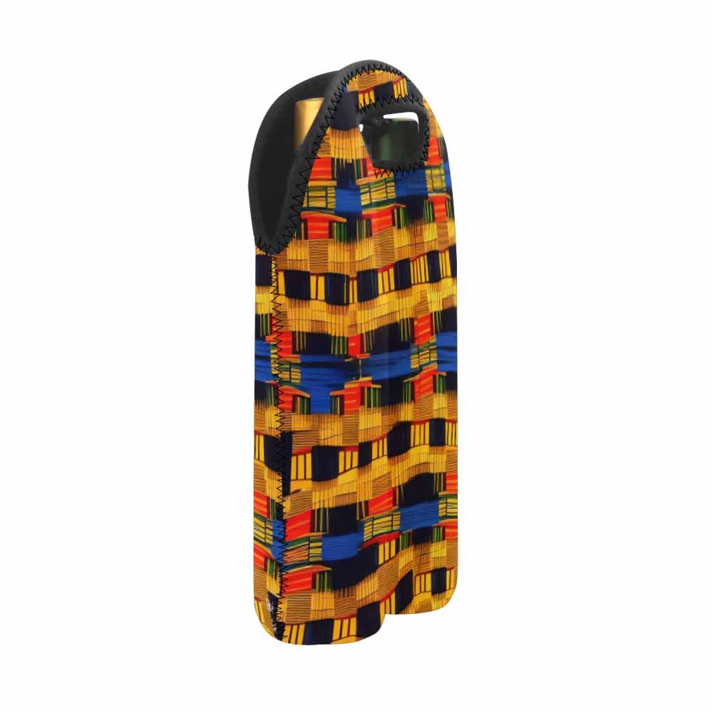 African Art, chic 2 bottle wine bag, design 27