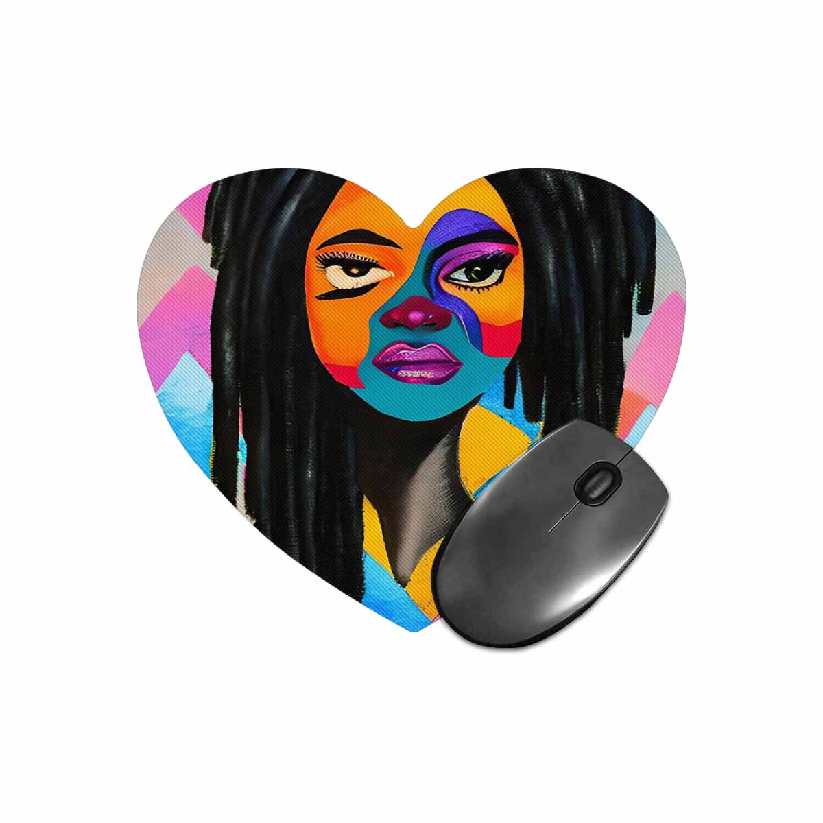 Dreads & Braids, heart shape mouse pad, Fulangiara 21