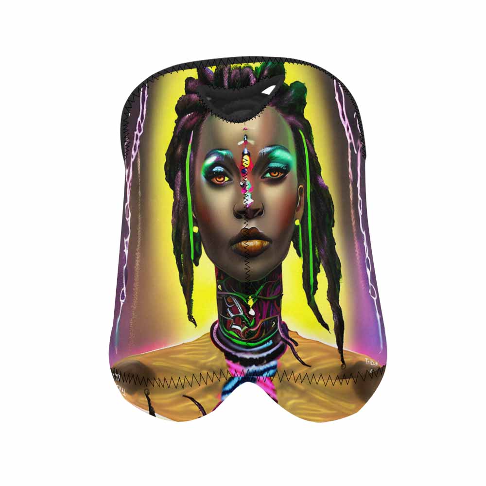 Dreads & Braids, 2 bottle wine bag, picnic or gift, african tribalgirlz Fulangiara 29