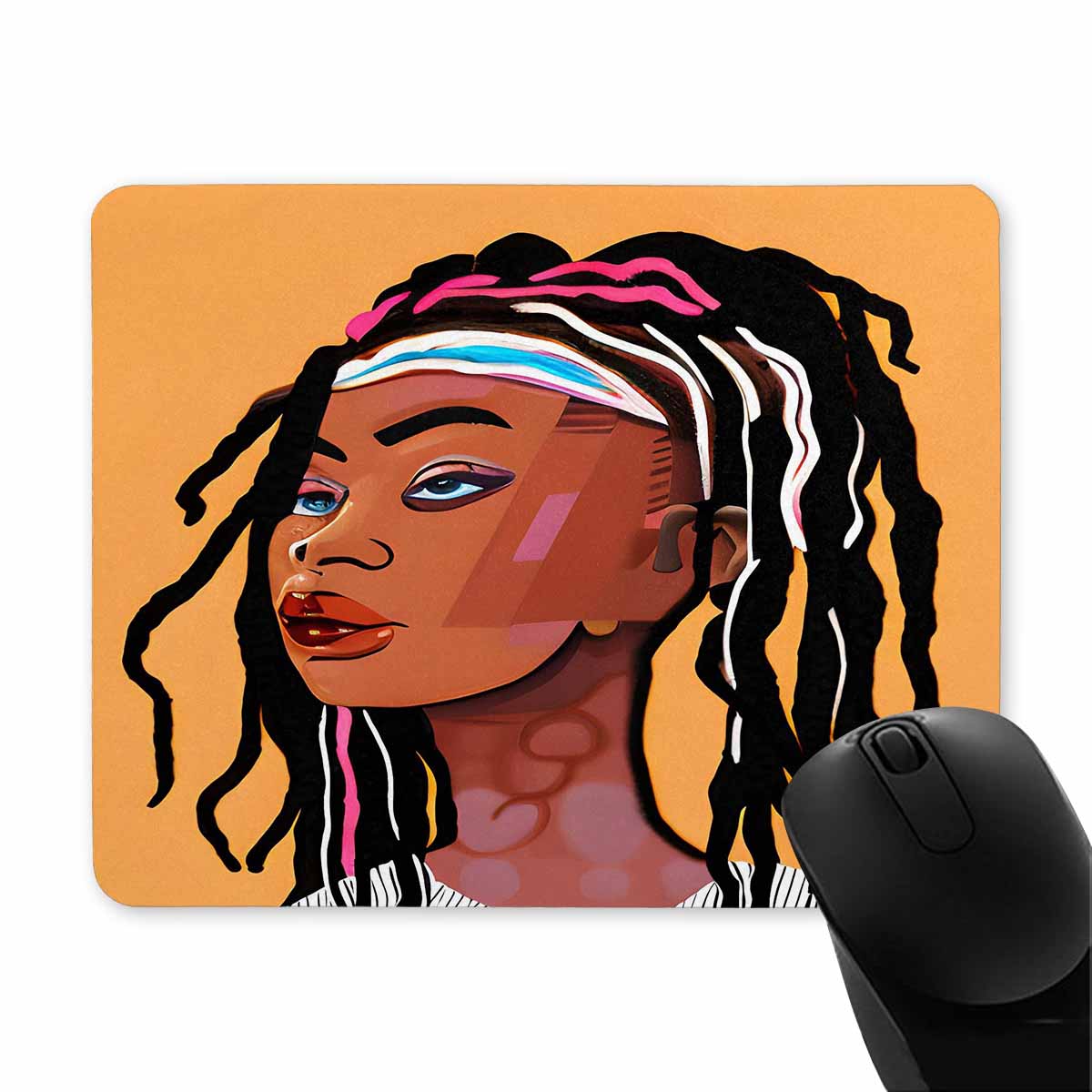 Dreads & Braids, 9 x 7 in amazing design mouse pad, Fulangiara 16