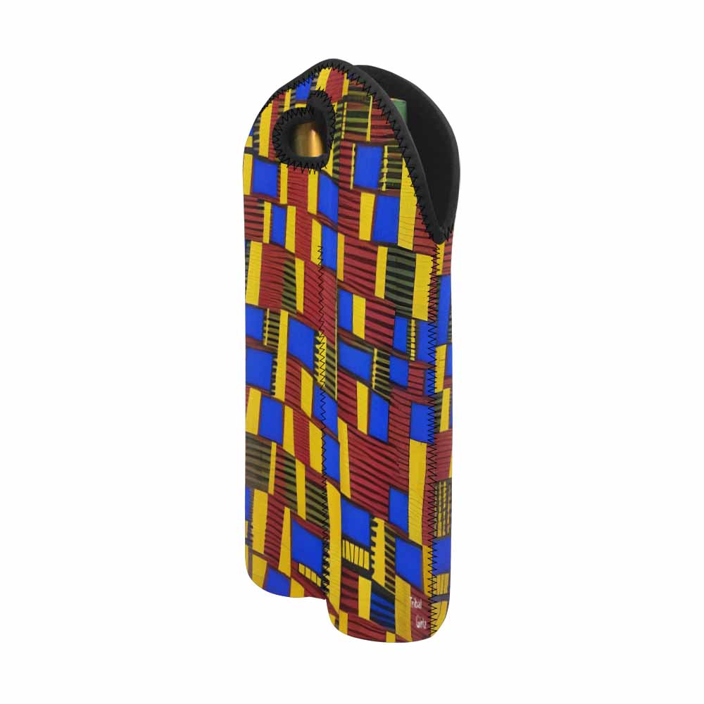 African Art, chic 2 bottle wine bag, design 50