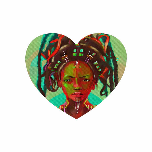 Dreads & Braids, heart shape mouse pad, Fulangiara 39