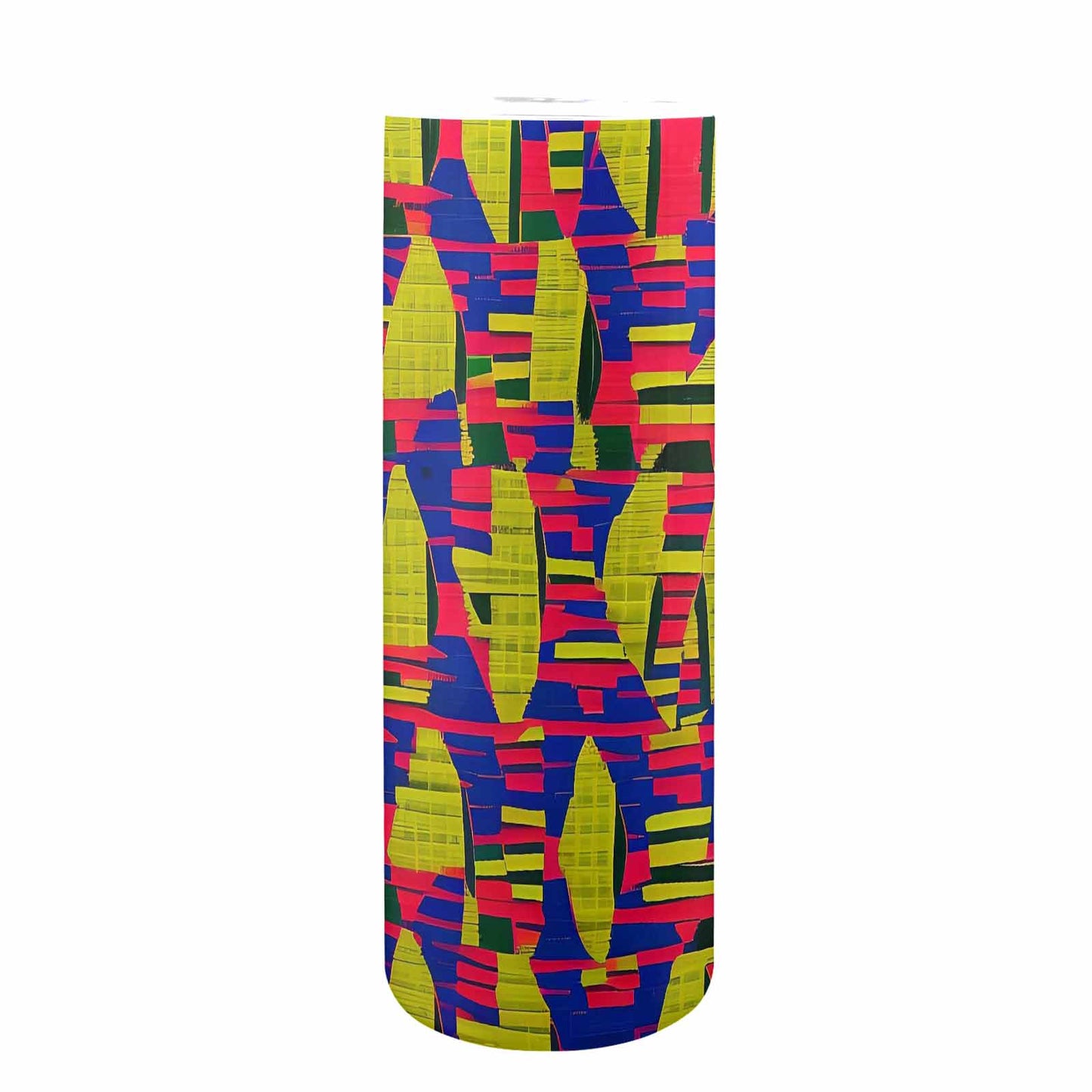 African Art, tall stainless steel insulated tumbler, travel mug, design 19