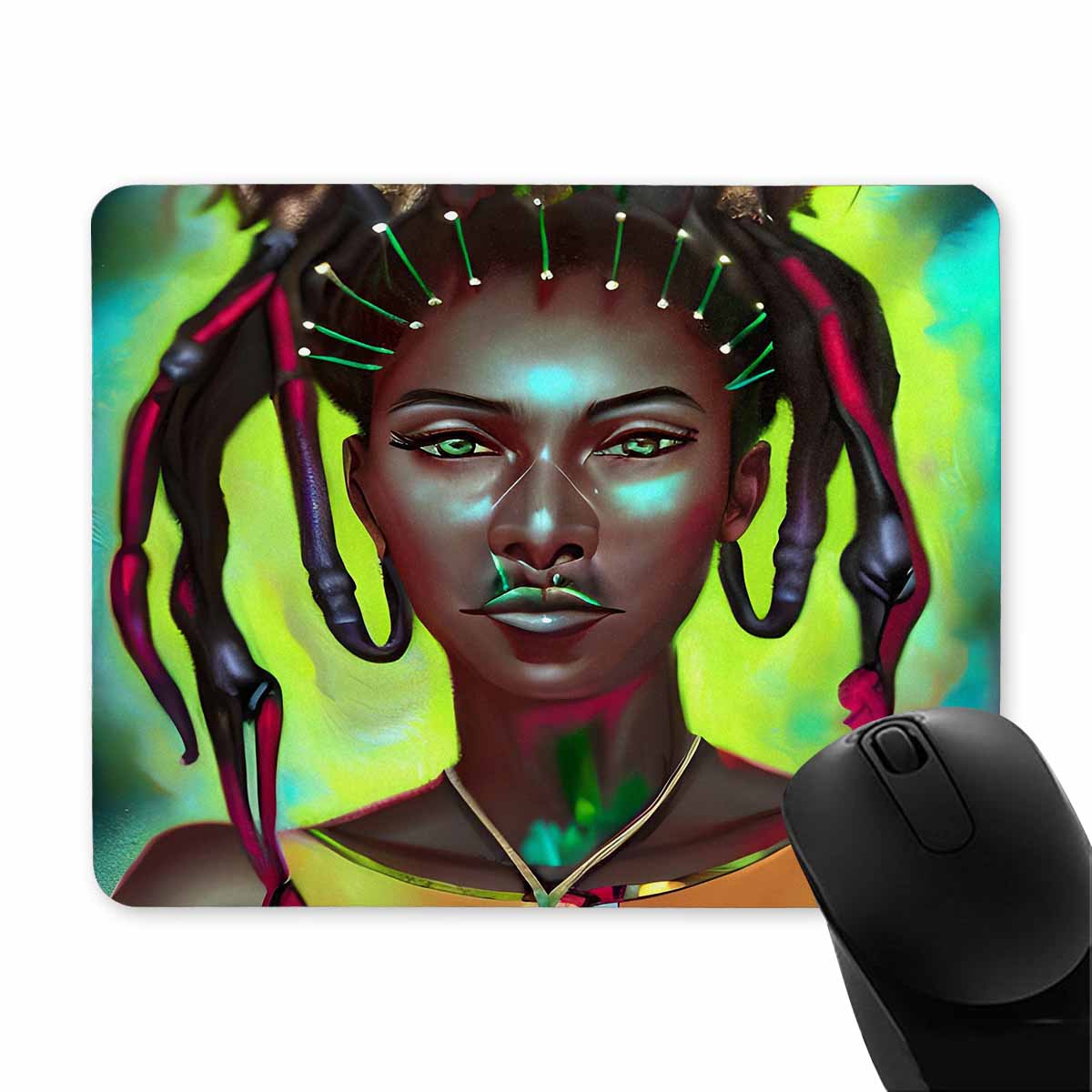 Dreads & Braids, 9 x 7 in amazing design mouse pad, Fulangiara 31