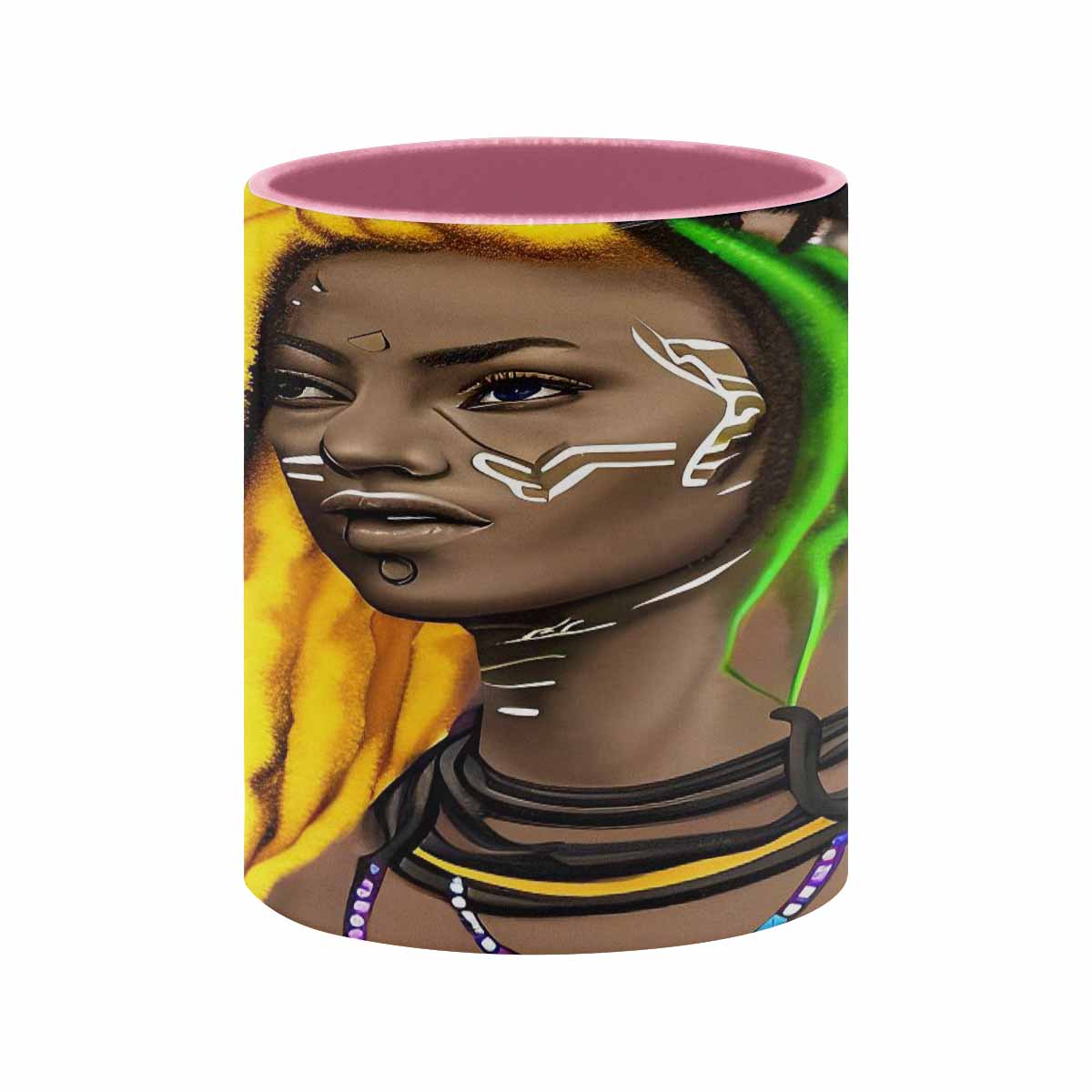Dreads & Braids, custom color edge coffee mug, african tribalgirlz Fulangiara 1