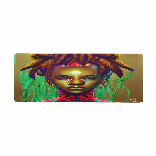 Dreads & Braids, 31 x 12 in large mouse pad, Fulangiara 43