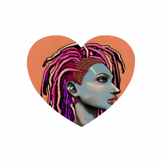 Dreads & Braids, heart shape mouse pad, Fulangiara 5