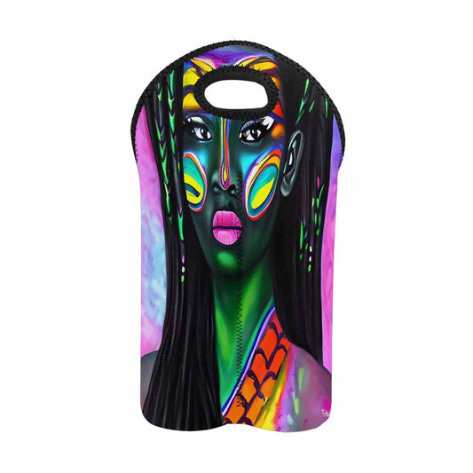 Dreads & Braids, 2 bottle wine bag, picnic or gift, african tribalgirlz Fulangiara 19