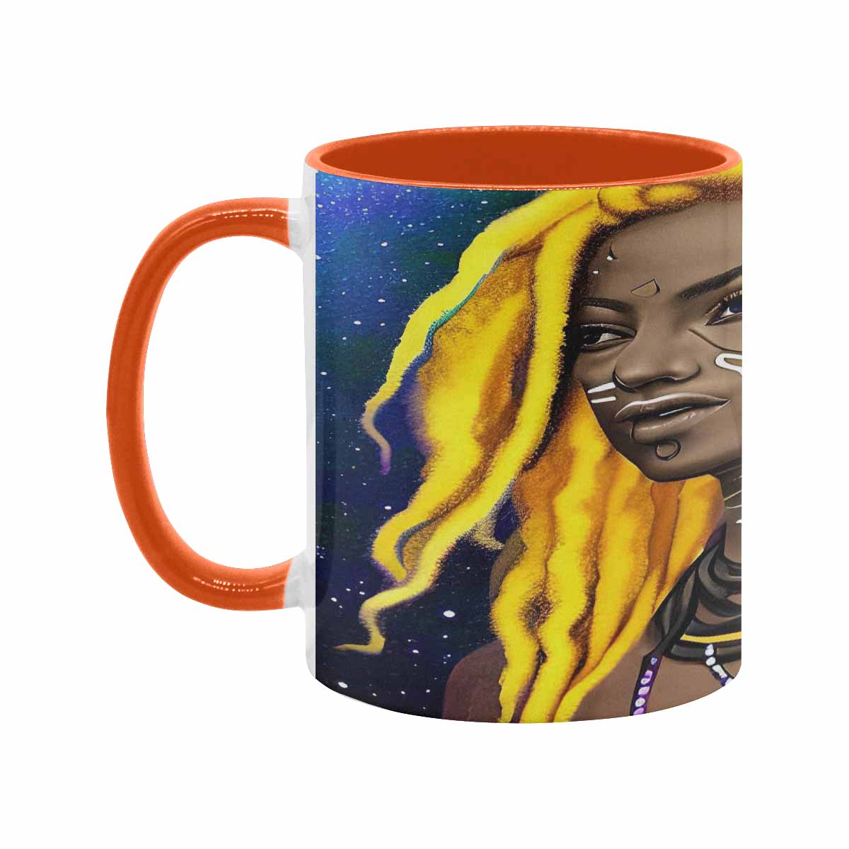 Dreads & Braids, custom color edge coffee mug, african tribalgirlz Fulangiara 1