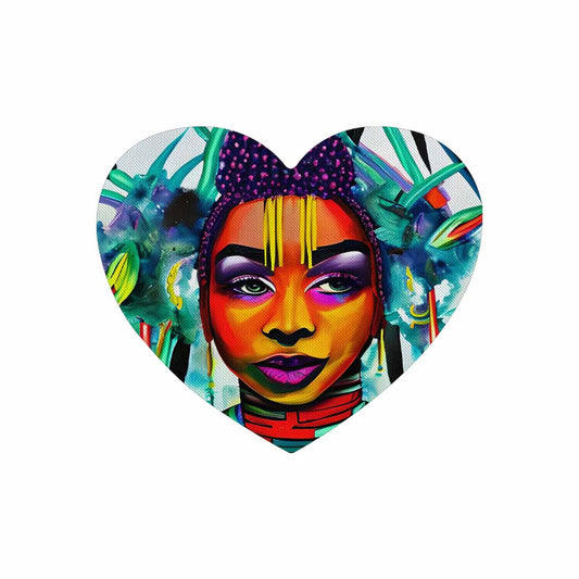 Dreads & Braids, heart shape mouse pad, Fulangiara 35