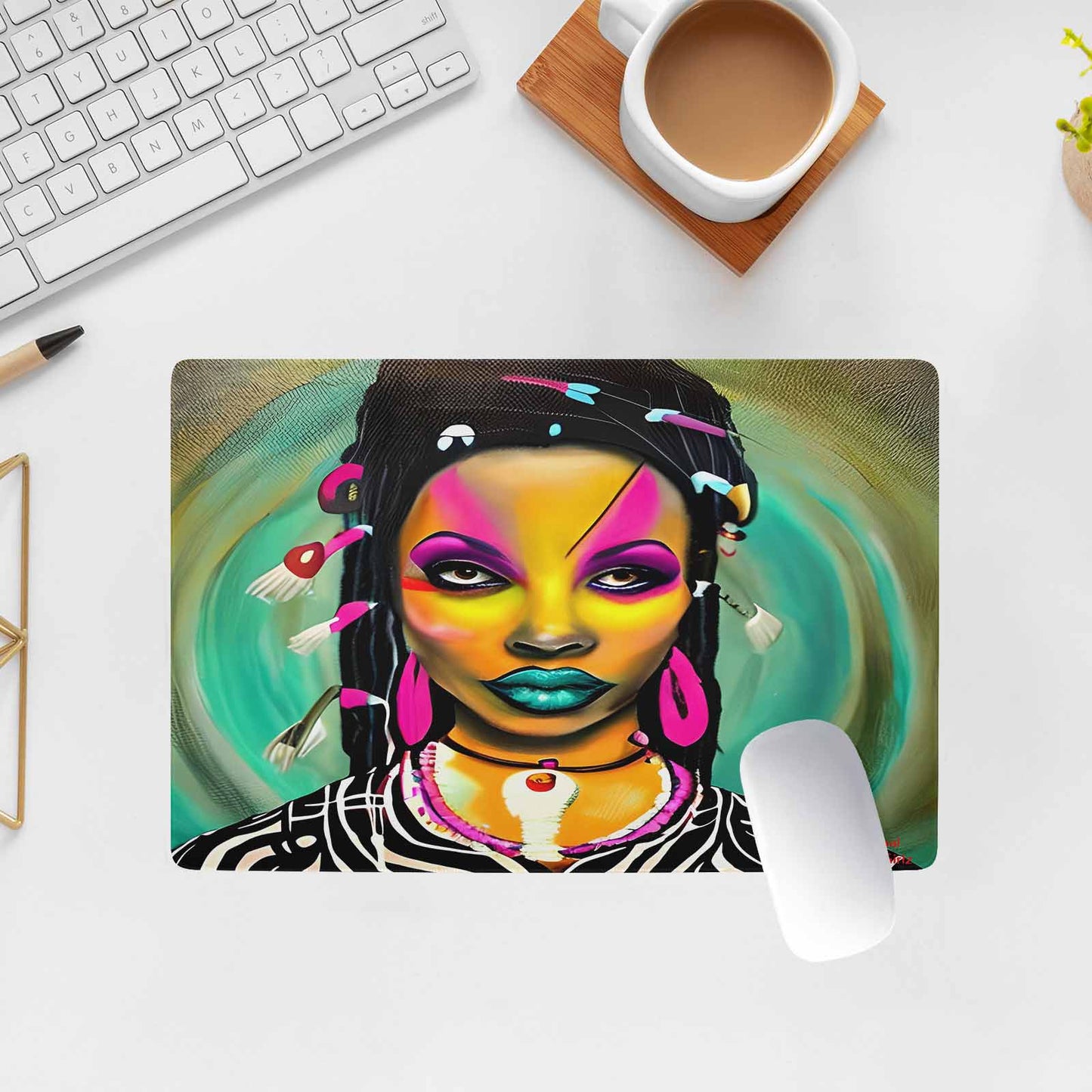 Dreads & Braids, 23 x 16 in amazing design mouse pad, Fulangiara 33