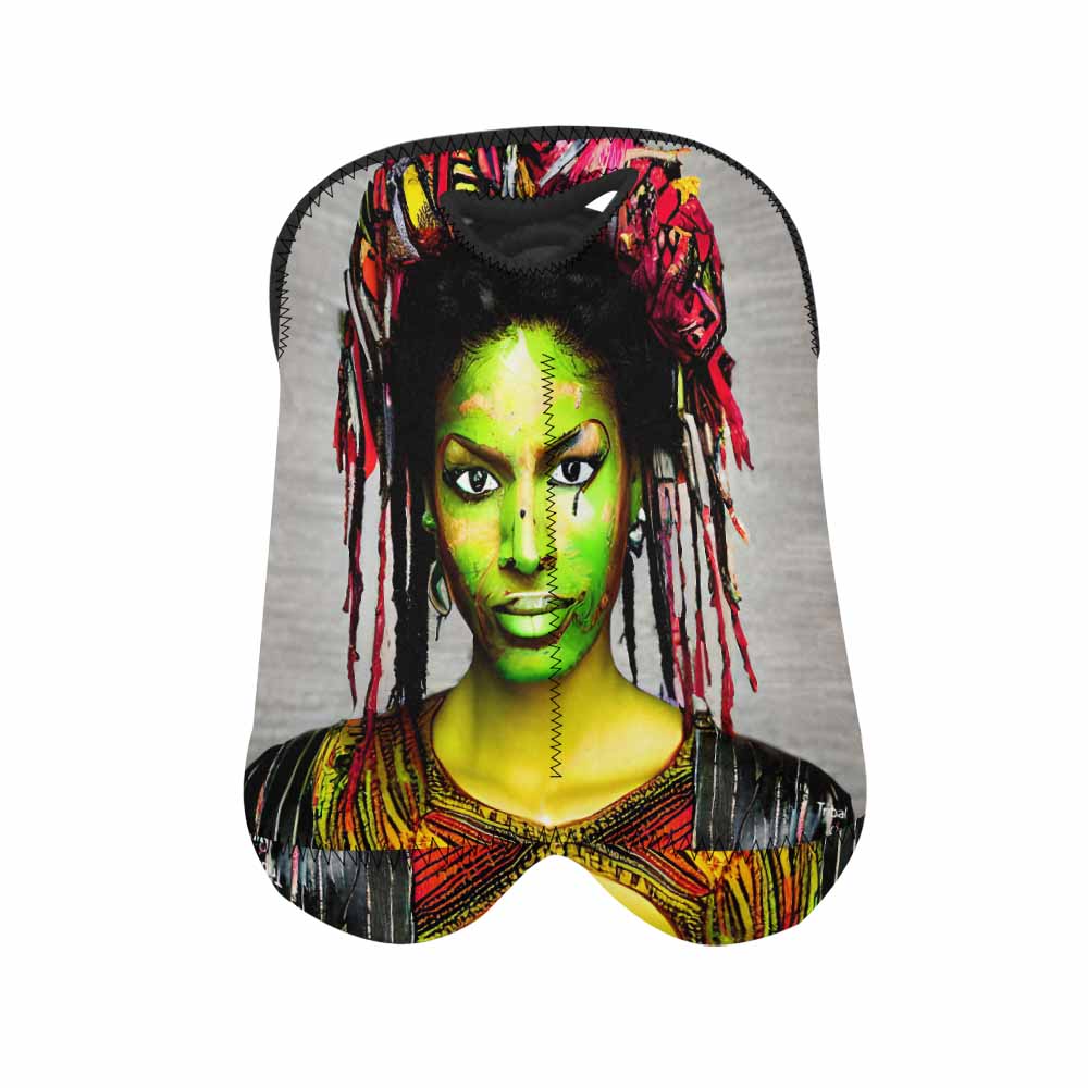 Dreads & Braids, 2 bottle wine bag, picnic or gift, african tribalgirlz Fulangiara 2