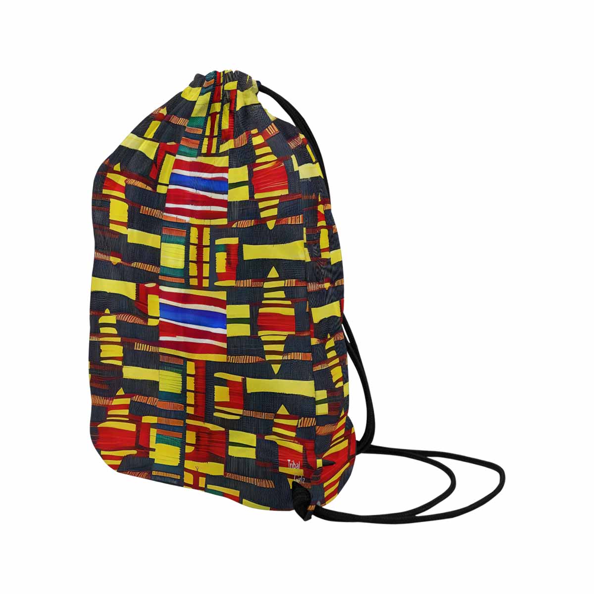 African artsy drawstring sling bag, design 29