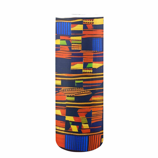 African Art, tall stainless steel insulated tumbler, travel mug, design 08