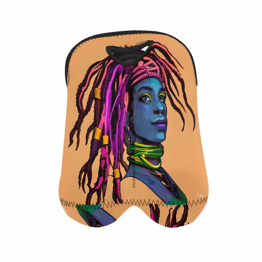 Dreads & Braids, 2 bottle wine bag, picnic or gift, african tribalgirlz Fulangiara 10