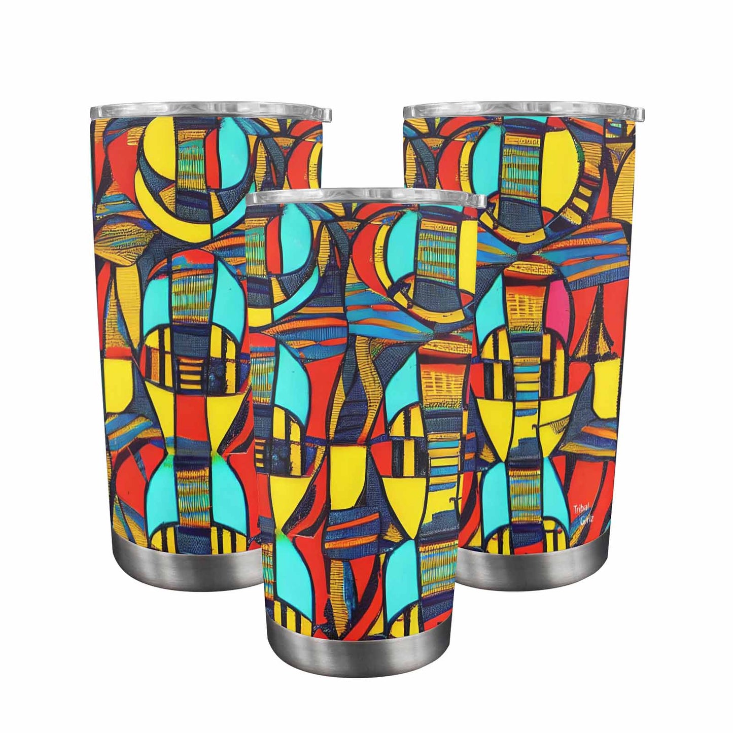 African Art, tumbler, mug, travel mug, design 02